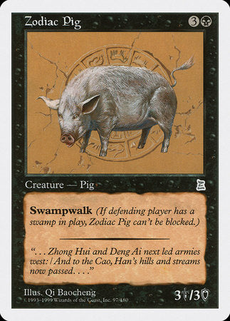 Zodiac Pig [Portal Three Kingdoms] | Cards and Coasters CA