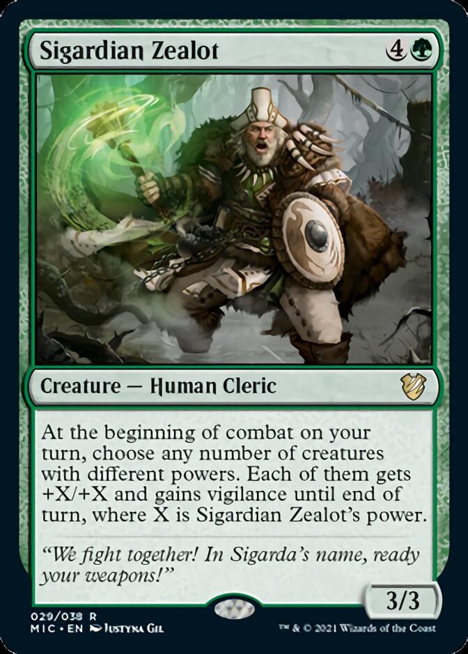 Sigardian Zealot [Innistrad: Midnight Hunt Commander] | Cards and Coasters CA
