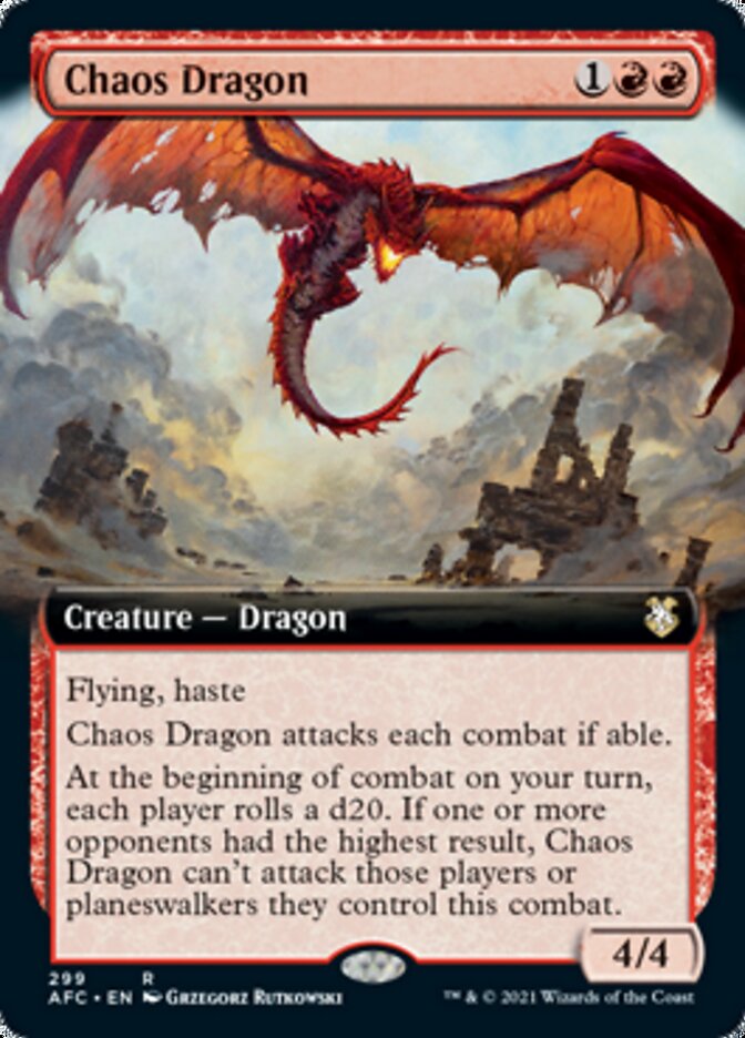 Chaos Dragon (Extended) [Dungeons & Dragons: Adventures in the Forgotten Realms Commander] | Cards and Coasters CA