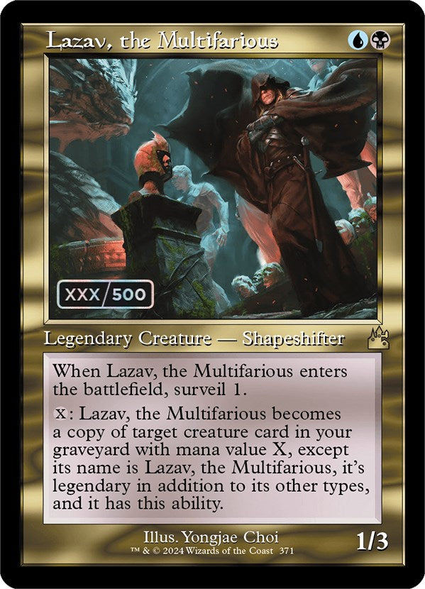 Lazav, the Multifarious (Retro) (Serialized) [Ravnica Remastered] | Cards and Coasters CA