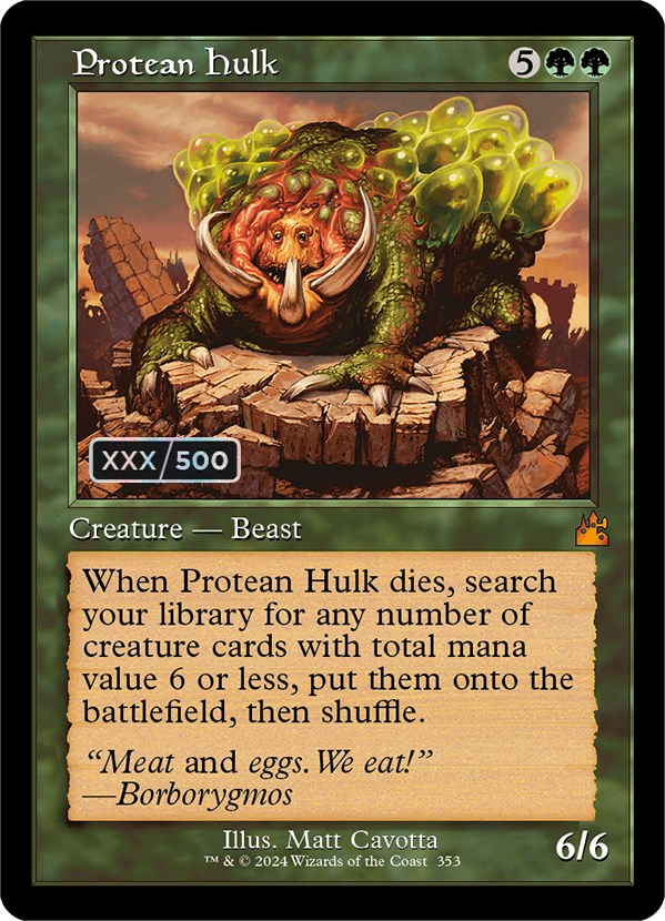Protean Hulk (Retro) (Serialized) [Ravnica Remastered] | Cards and Coasters CA