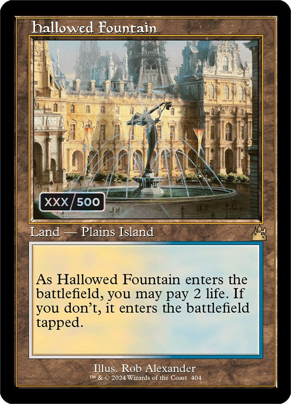 Hallowed Fountain (Retro) (Serialized) [Ravnica Remastered] | Cards and Coasters CA