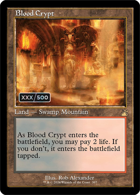 Blood Crypt (Retro) (Serialized) [Ravnica Remastered] | Cards and Coasters CA