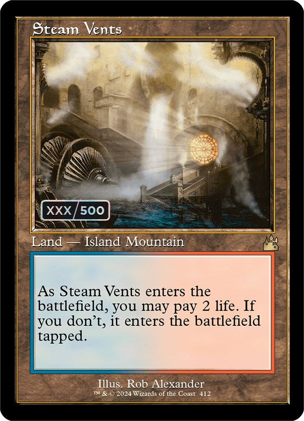 Steam Vents (Retro) (Serialized) [Ravnica Remastered] | Cards and Coasters CA