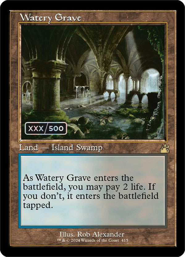 Watery Grave (Retro) (Serialized) [Ravnica Remastered] | Cards and Coasters CA