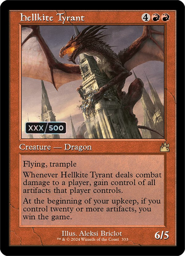 Hellkite Tyrant (Retro) (Serialized) [Ravnica Remastered] | Cards and Coasters CA