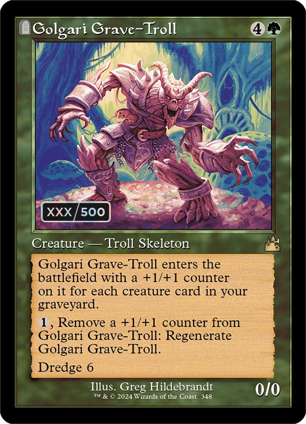 Golgari Grave-Troll (Retro) (Serialized) [Ravnica Remastered] | Cards and Coasters CA