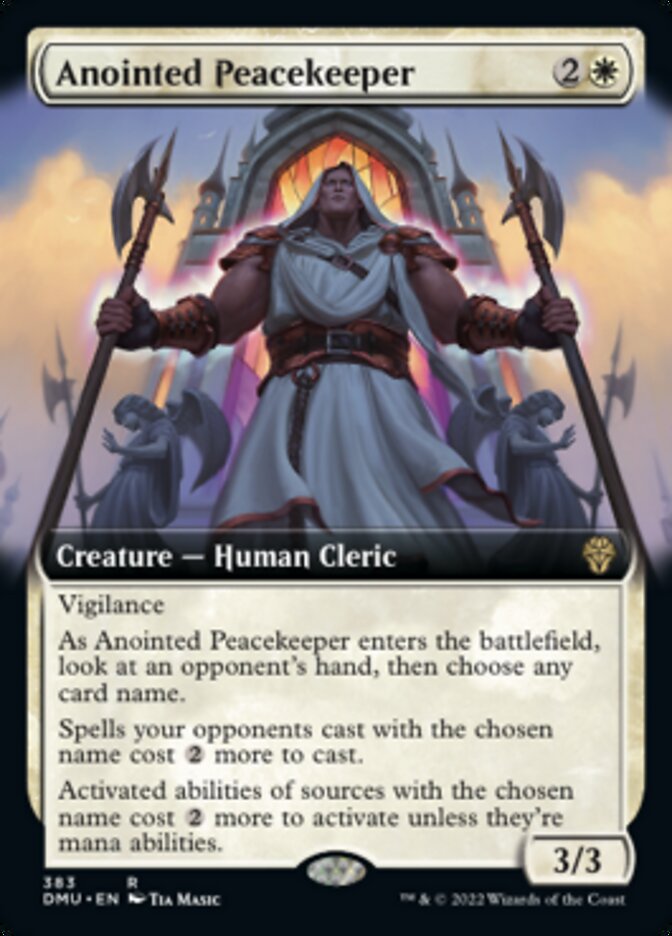 Anointed Peacekeeper (Extended Art) [Dominaria United] | Cards and Coasters CA