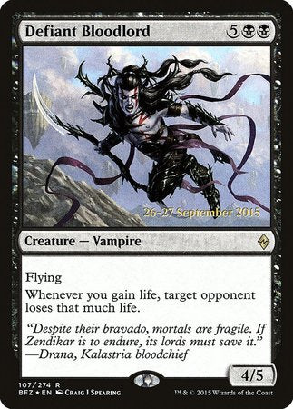 Defiant Bloodlord [Battle for Zendikar Promos] | Cards and Coasters CA