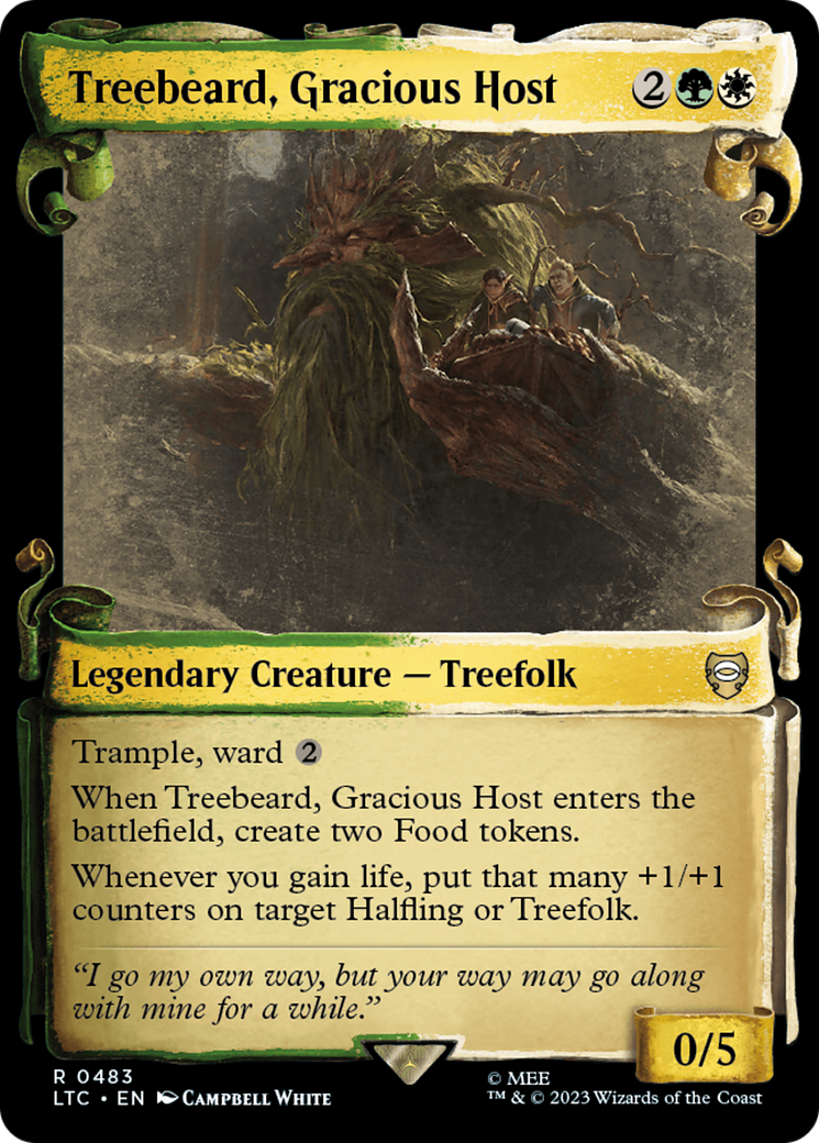 Treebeard, Gracious Host [The Lord of the Rings: Tales of Middle-Earth Commander Showcase Scrolls] | Cards and Coasters CA