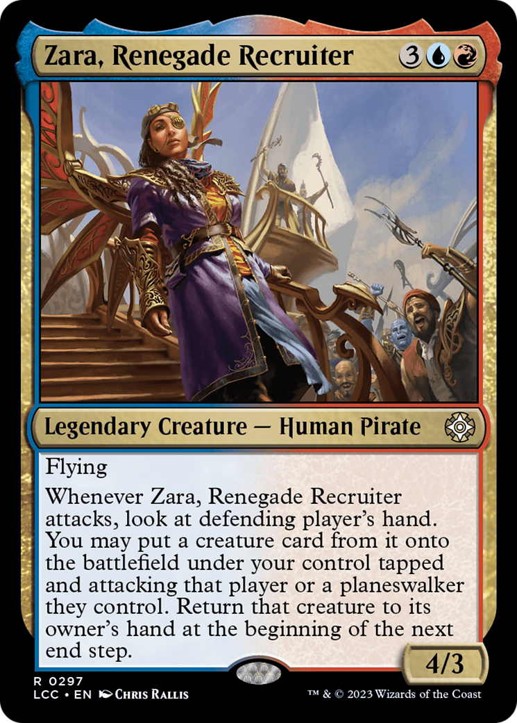 Zara, Renegade Recruiter [The Lost Caverns of Ixalan Commander] | Cards and Coasters CA