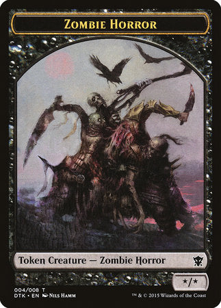 Zombie Horror Token [Dragons of Tarkir Tokens] | Cards and Coasters CA