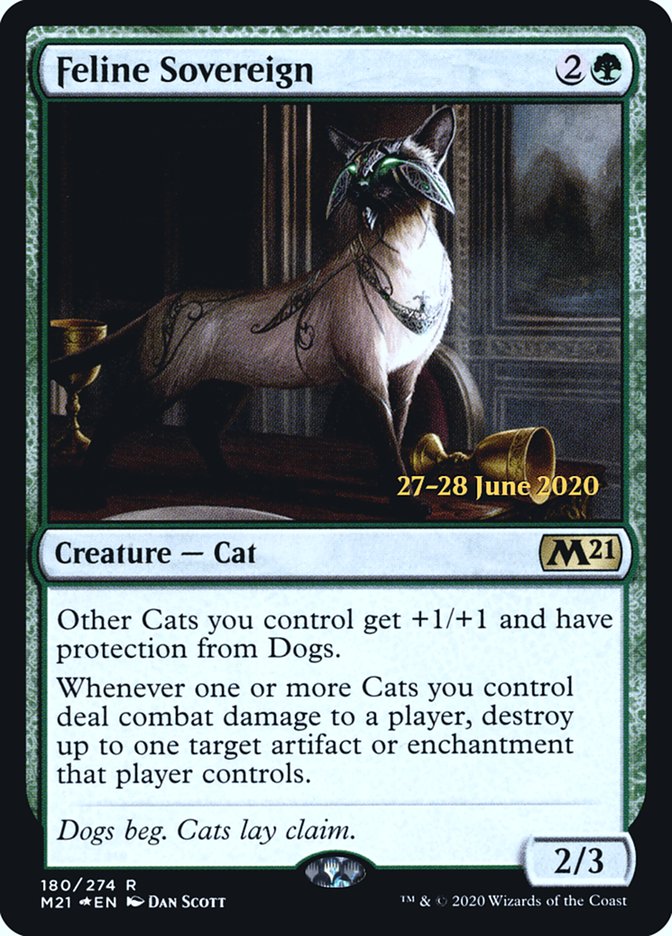 Feline Sovereign  [Core Set 2021 Prerelease Promos] | Cards and Coasters CA