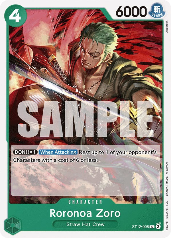 Roronoa Zoro [Starter Deck: Zoro and Sanji] | Cards and Coasters CA