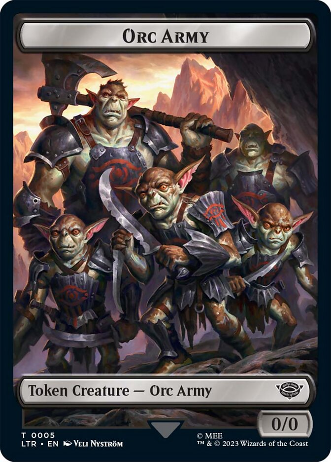 Orc Army Token (05) [The Lord of the Rings: Tales of Middle-Earth Tokens] | Cards and Coasters CA