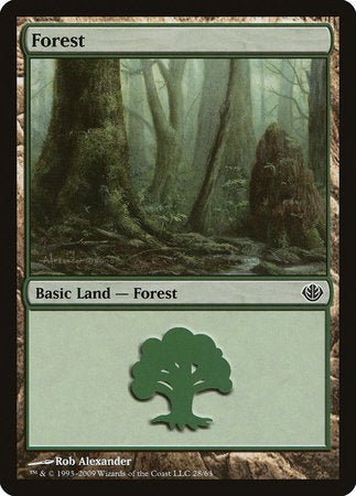 Forest (28) [Duel Decks: Garruk vs. Liliana] | Cards and Coasters CA