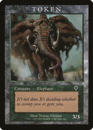 Elephant Token (Invasion) [Magic Player Rewards 2001] | Cards and Coasters CA