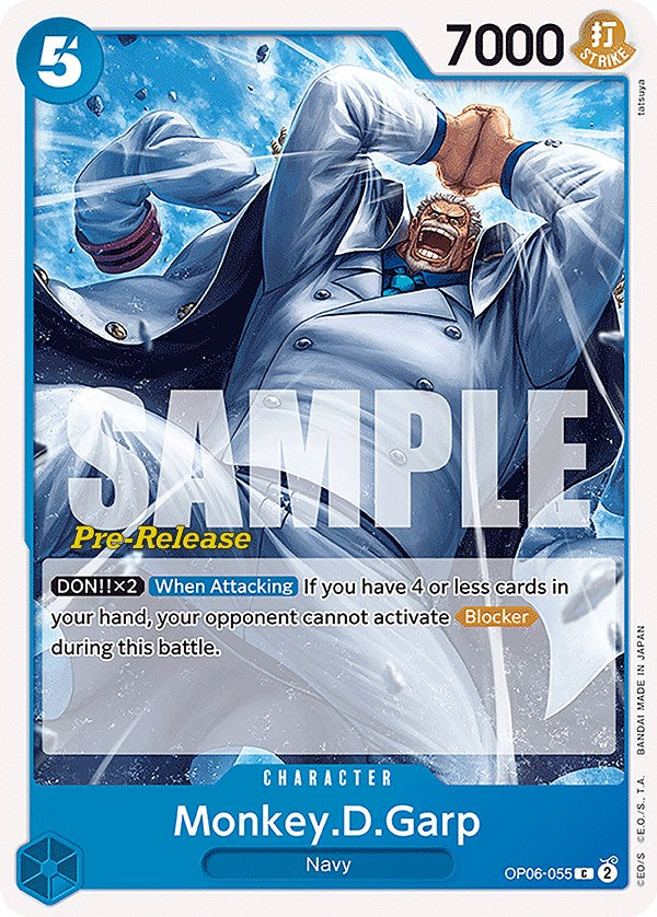 Monkey.D.Garp [Wings of the Captain Pre-Release Cards] | Cards and Coasters CA