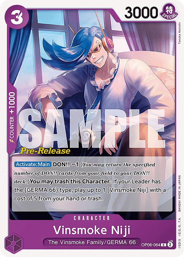 Vinsmoke Niji (064) [Wings of the Captain Pre-Release Cards] | Cards and Coasters CA