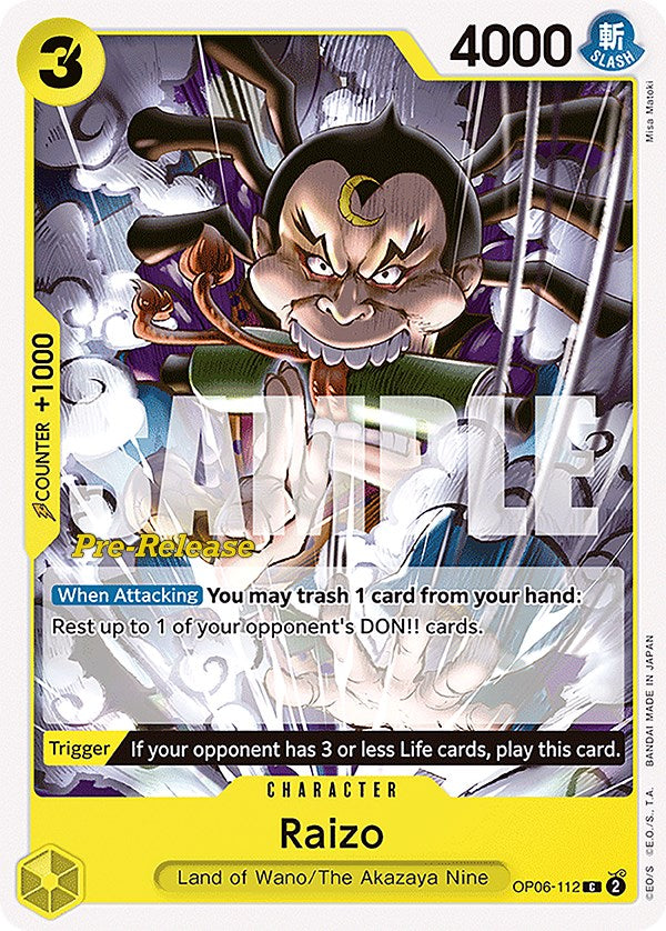 Raizo [Wings of the Captain Pre-Release Cards] | Cards and Coasters CA