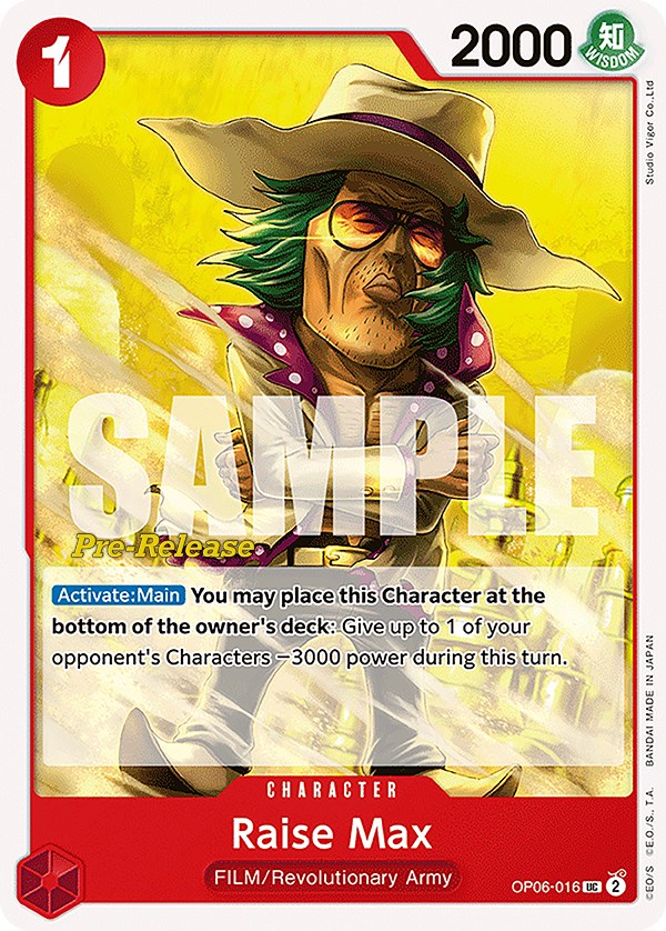 Raise Max [Wings of the Captain Pre-Release Cards] | Cards and Coasters CA