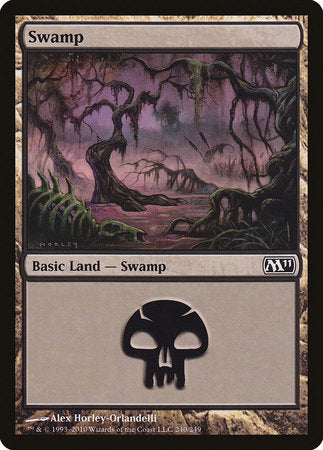 Swamp (240) [Magic 2011] | Cards and Coasters CA