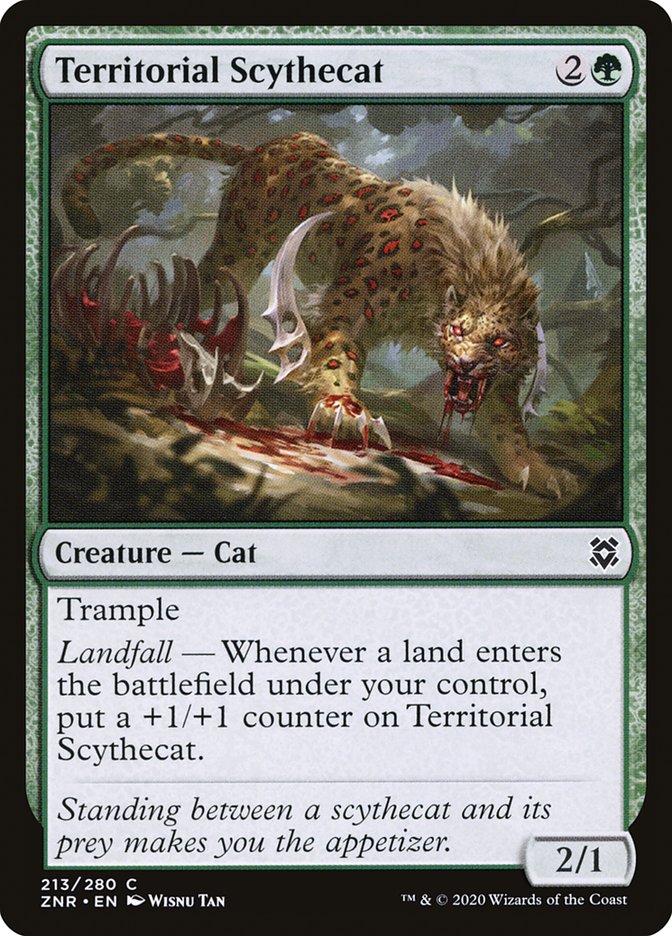 Territorial Scythecat [Zendikar Rising] | Cards and Coasters CA