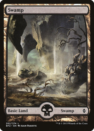 Swamp (262) - Full Art [Battle for Zendikar] | Cards and Coasters CA