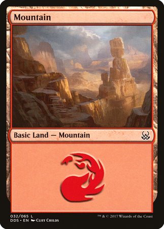 Mountain (32) [Duel Decks: Mind vs. Might] | Cards and Coasters CA