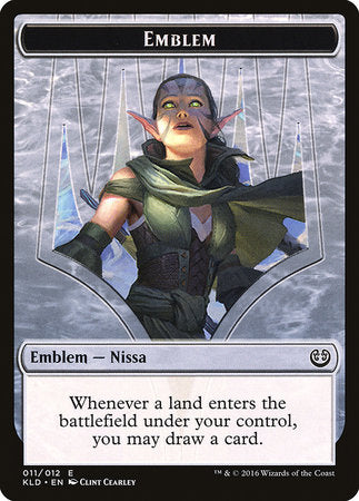 Emblem - Nissa, Vital Force [Kaladesh Tokens] | Cards and Coasters CA