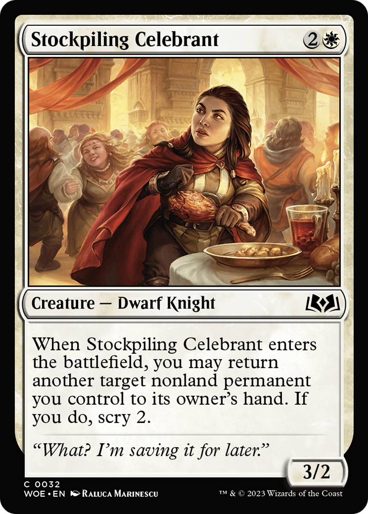 Stockpiling Celebrant [Wilds of Eldraine] | Cards and Coasters CA