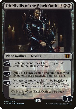 Ob Nixilis of the Black Oath (Commander 2014) [Commander 2014 Oversized] | Cards and Coasters CA