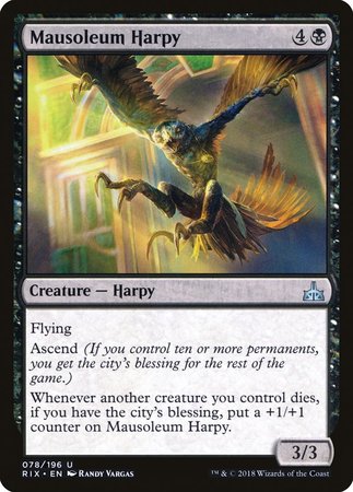 Mausoleum Harpy [Rivals of Ixalan] | Cards and Coasters CA