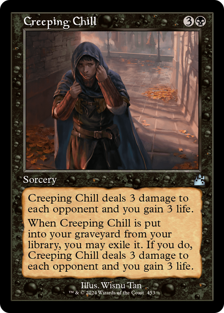 Creeping Chill (Retro Frame) [Ravnica Remastered] | Cards and Coasters CA