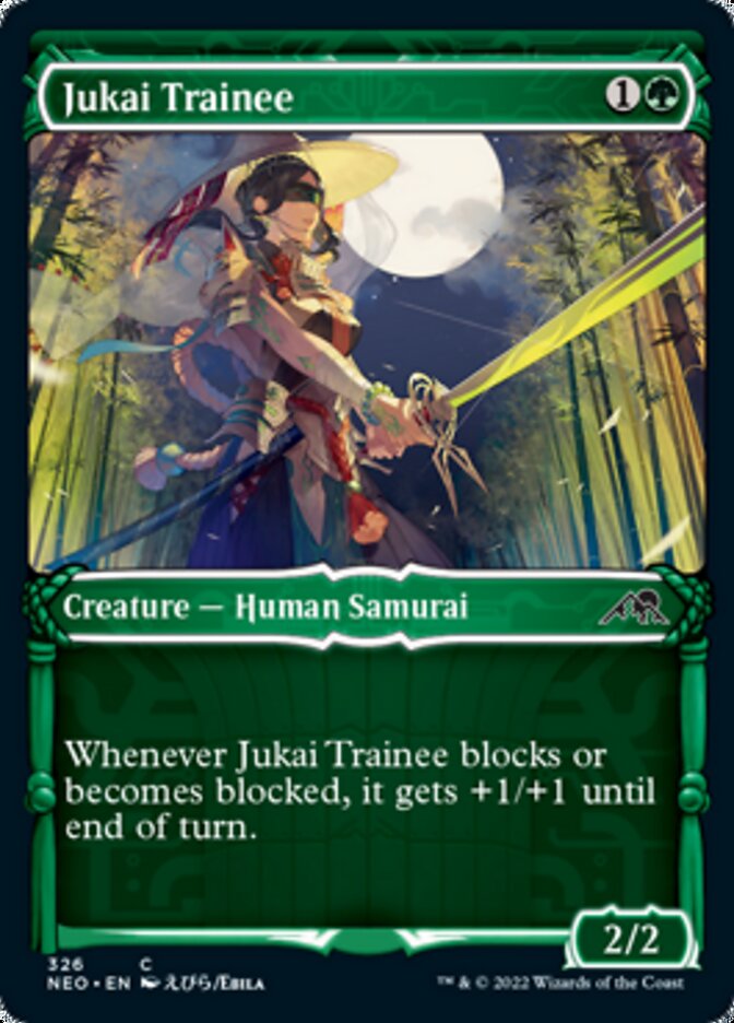 Jukai Trainee (Showcase Samurai) [Kamigawa: Neon Dynasty] | Cards and Coasters CA