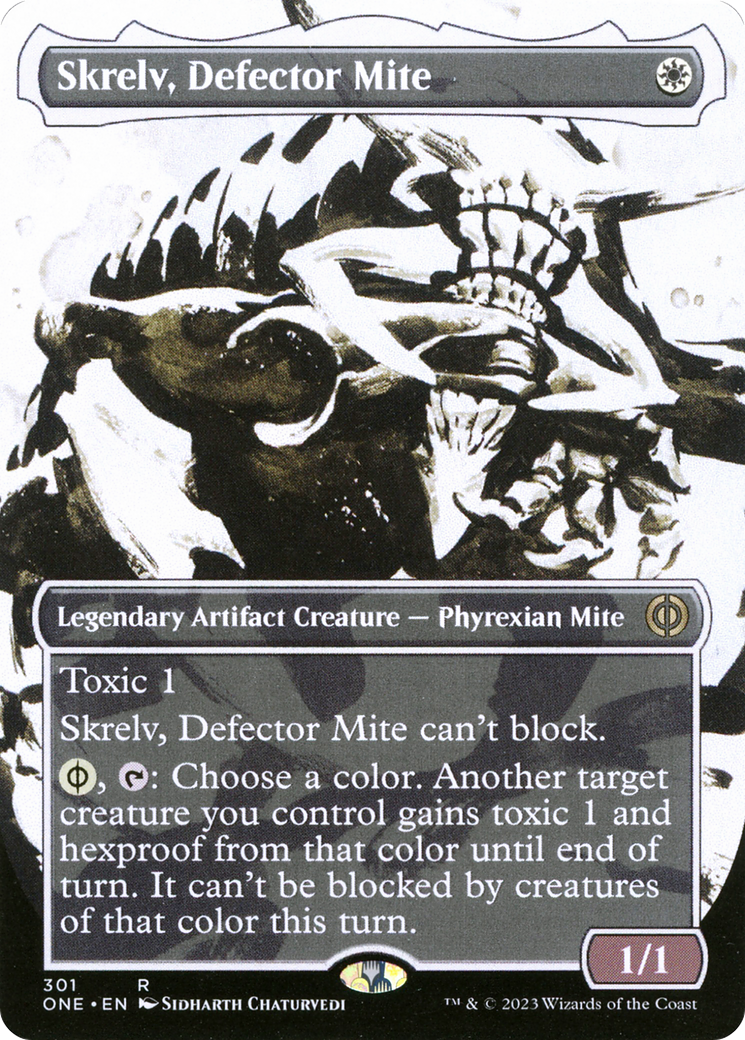 Skrelv, Defector Mite (Borderless Ichor) [Phyrexia: All Will Be One] | Cards and Coasters CA