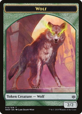 Wolf Token [War of the Spark Tokens] | Cards and Coasters CA