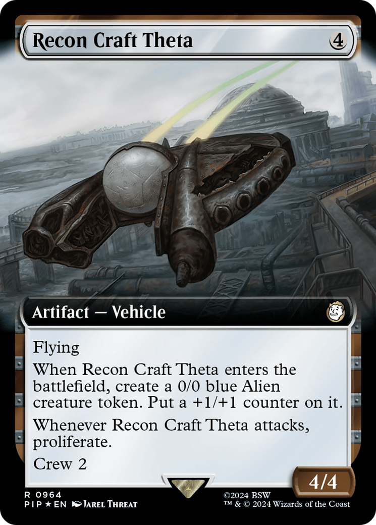 Recon Craft Theta (Extended Art) (Surge Foil) [Fallout] | Cards and Coasters CA