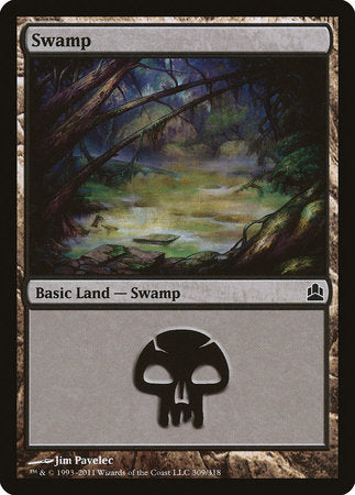 Swamp (309) [Commander 2011] | Cards and Coasters CA