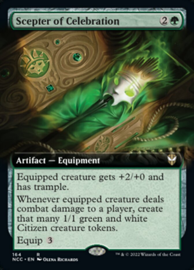 Scepter of Celebration (Extended Art) [Streets of New Capenna Commander] | Cards and Coasters CA