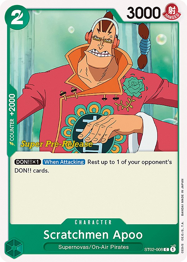 Scratchmen Apoo [Super Pre-Release Starter Deck: Worst Generation] | Cards and Coasters CA