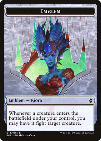 Emblem - Kiora, Master of the Depths [Battle for Zendikar Tokens] | Cards and Coasters CA