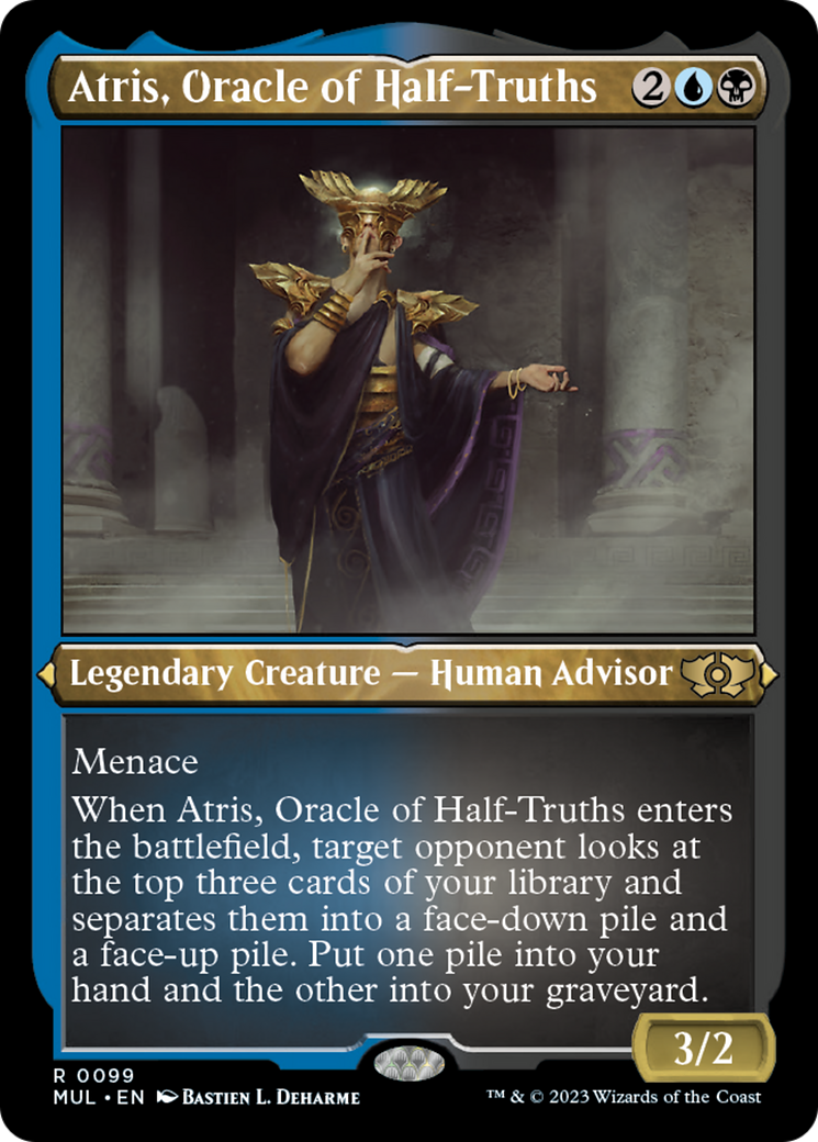 Atris, Oracle of Half-Truths (Foil Etched) [Multiverse Legends] | Cards and Coasters CA