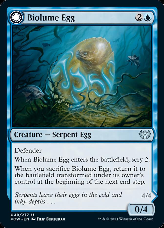 Biolume Egg // Biolume Serpent [Innistrad: Crimson Vow] | Cards and Coasters CA