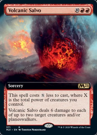 Volcanic Salvo (Extended Art) [Core Set 2021] | Cards and Coasters CA