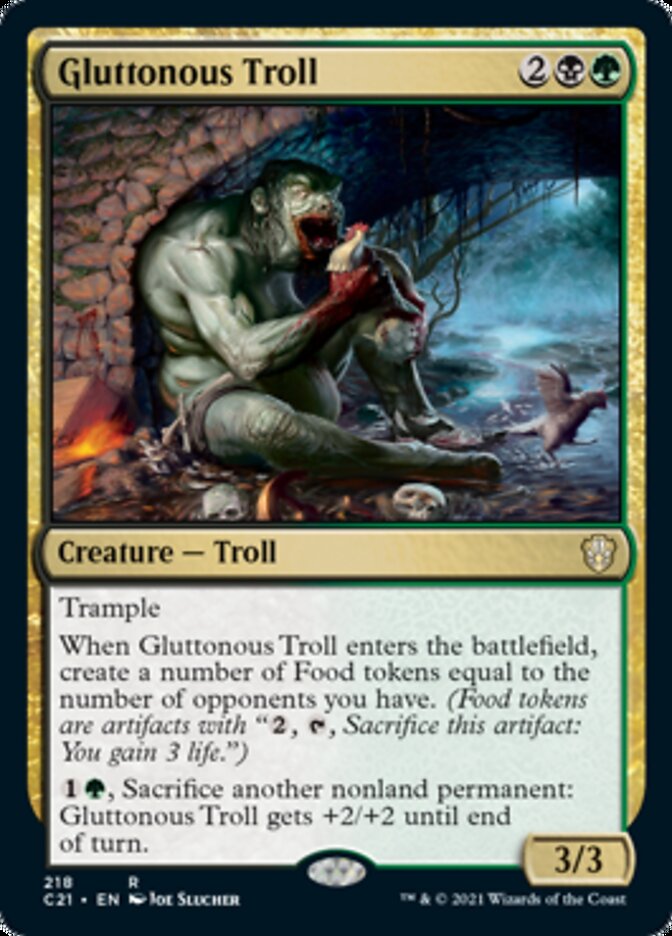 Gluttonous Troll [Commander 2021] | Cards and Coasters CA