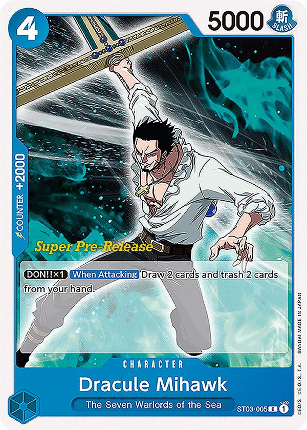 Dracule Mihawk [Super Pre-Release Starter Deck: The Seven Warlords of the Sea] | Cards and Coasters CA