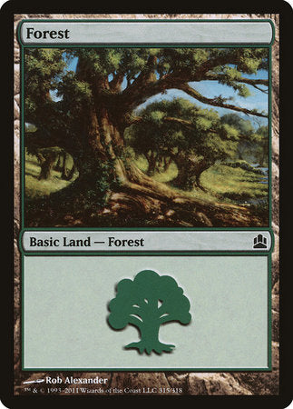 Forest (315) [Commander 2011] | Cards and Coasters CA