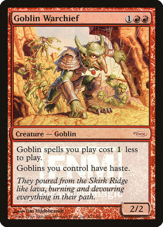 Goblin Warchief (2006) [Friday Night Magic 2006] | Cards and Coasters CA