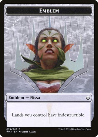 Emblem - Nissa, Who Shakes the World [War of the Spark Tokens] | Cards and Coasters CA